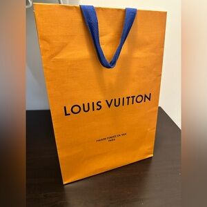 Louis Vuitton shopping bag- AUTHENTIC- classic orange and blue
